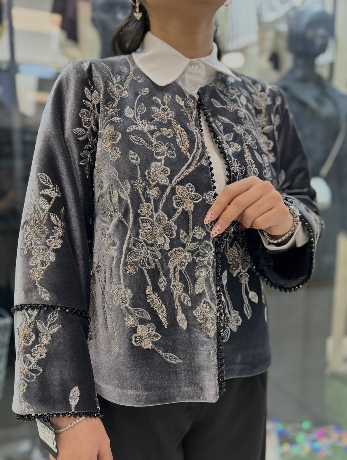 کت تمام جواهر سنگ دوزی