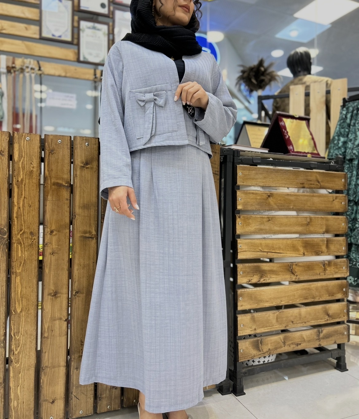 کت و دامن جیب پاپیون